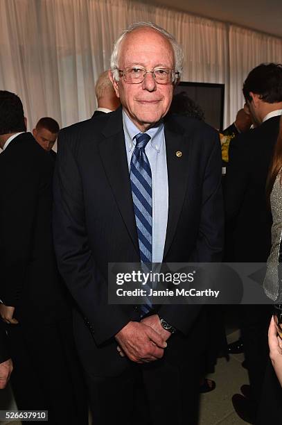 Senator Bernie Sanders attends the Atlantic Media's 2016 White House Correspondents' Association Pre-Dinner Reception at Washington Hilton on April...