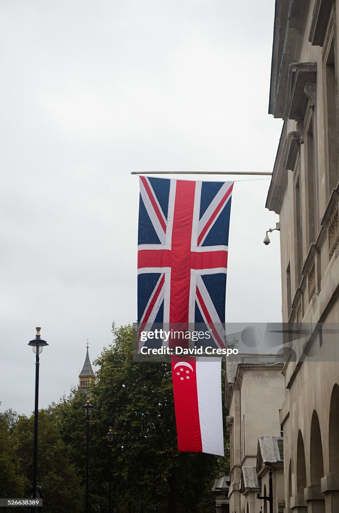 UK and Singapore flags