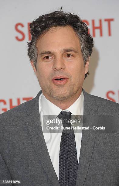 Mark Ruffalo attends the premiere of Spotlight at Curzon Mayfair.