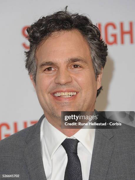 Mark Ruffalo attends the premiere of Spotlight at Curzon Mayfair.