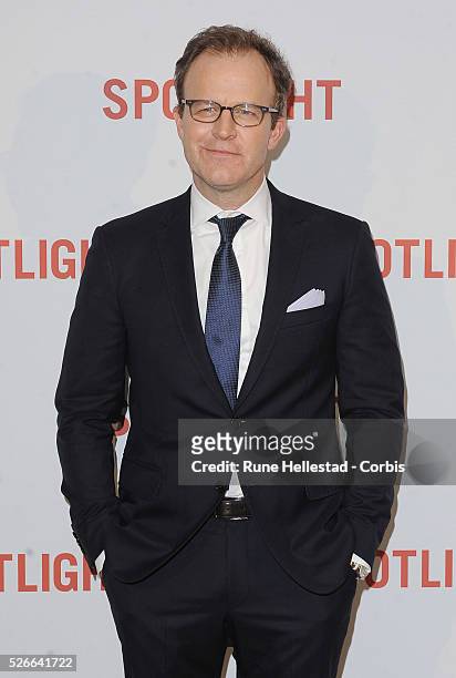 Tom McCarthy attends the premiere of Spotlight at Curzon Mayfair.