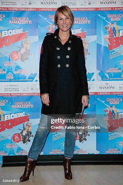 Ellen Hidding attends the first night Boing Boing at Manzoni's Theater on February 20, 2014 in Milan/Italy