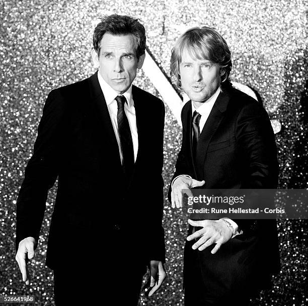 Owen Wilson and Ben Stiller attend the premiere of Zoolander No. 2 at Empire, Leicester Square.