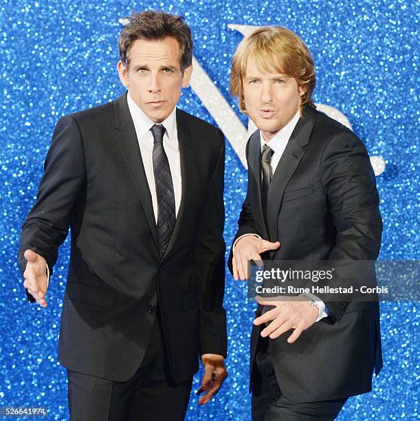 Owen Wilson and Ben Stiller attend the premiere of Zoolander No. 2 at Empire, Leicester Square.