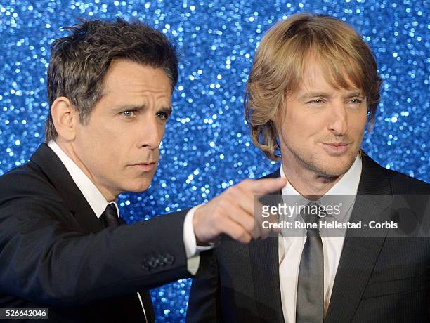 Owen Wilson and Ben Stiller attend the premiere of Zoolander No. 2 at Empire, Leicester Square.