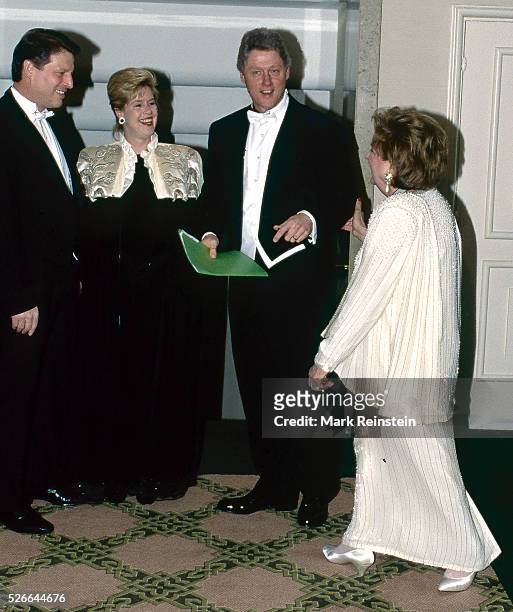 Washington, DC. USA 28th March, 1993 Helen Thomas chief White House correspondent for UPI serving as this year's President of the Gridiron Club...