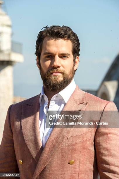 Henry Caviller during the Rome photocall of the film The man fron U.N.C.L.E.