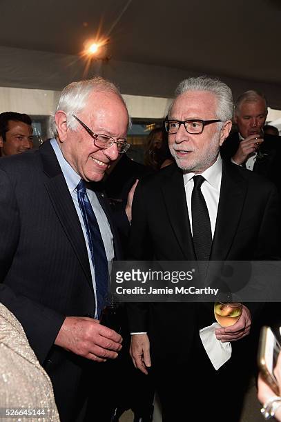 Senator Bernie Sanders and journalist Wolf Blitzer attend the Atlantic Media's 2016 White House Correspondents' Association Pre-Dinner Reception at...