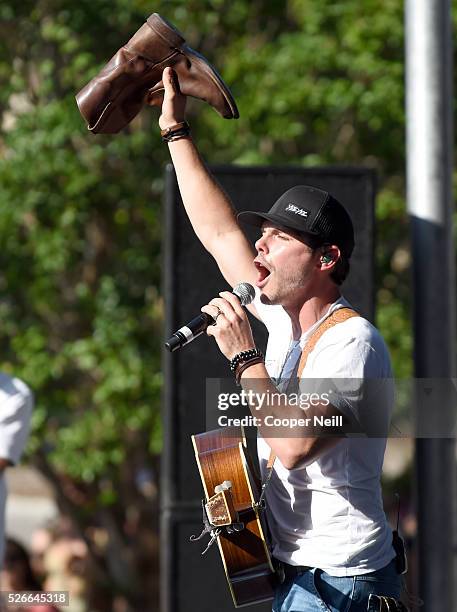 Singer Granger Smith performs live during the 2016 Daytime Village at the iHeartCountry Festival at The Frank Erwin Center on April 30, 2016 in...