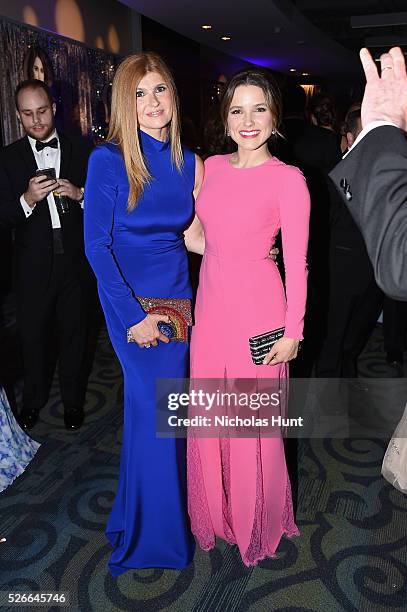 Actresses Connie Britton and Sophia Bush attend the Yahoo News/ABC News White House Correspondents' Dinner Pre-Party at Washington Hilton on April...