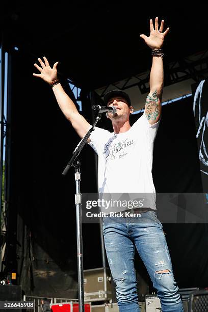 Singer Granger Smith performs live during the 2016 Daytime Village at the iHeartCountry Festival at The Frank Erwin Center on April 30, 2016 in...