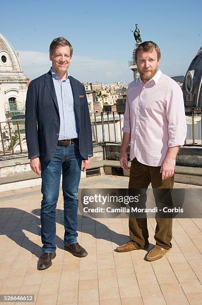 Guy Ritchie and Lionel Wigram during the Rome photocall of the film The man fron U.N.C.L.E.