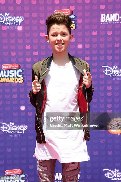 Actor Jacob Sartorius attends the 2016 Radio Disney Music Awards at Microsoft Theater on April 30, 2016 in Los Angeles, California.