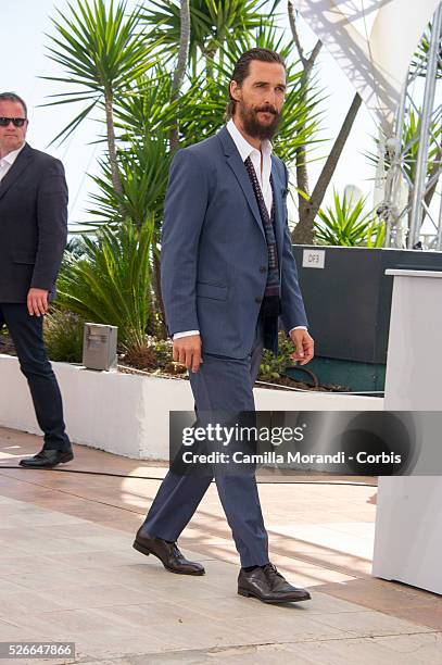 Matthew McConaughey at the photocall of "Sea of trees " at the 68th Cannes International Film Festival in Cannes, France.