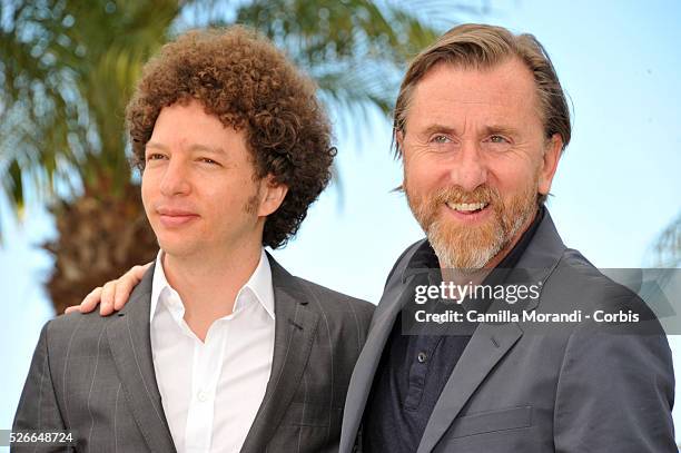 Michel Franco and Tim Roth at the photocall of "Chronic " at the 68th Cannes International Film Festival in Cannes, France.