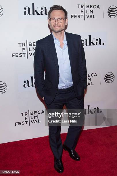 Christian Slater attends "The Adderall Diaries" premiere during the 2015 Tribeca Film Festival at the BMCC in New York City. �� LAN