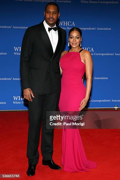 Carmelo Anthony and La La Anthony attend the 102nd White House Correspondents' Association Dinner on April 30, 2016 in Washington, DC.