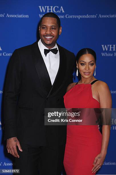 Carmelo Anthony and La La Anthony attend the 102nd White House Correspondents' Association Dinner on April 30, 2016 in Washington, DC.