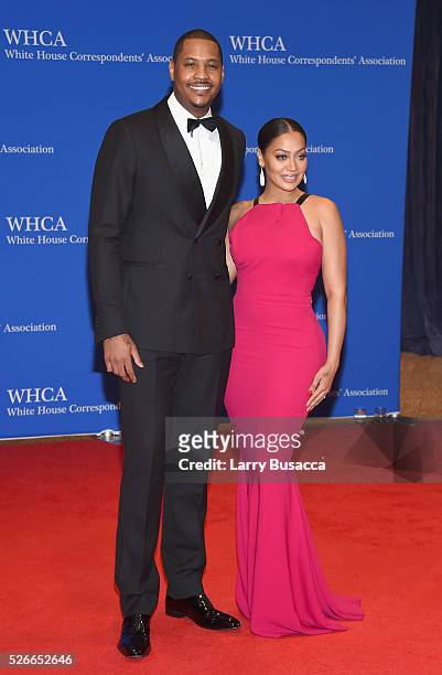 Carmelo Anthony and La La Anthony attend the 102nd White House Correspondents' Association Dinner on April 30, 2016 in Washington, DC.