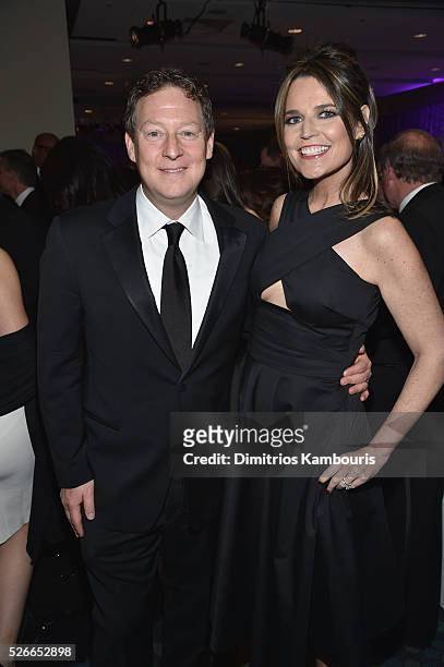 Journalist Savannah Guthrie and Michael Feldman attend the Yahoo News/ABC News White House Correspondents' Dinner Pre-Party at Washington Hilton on...