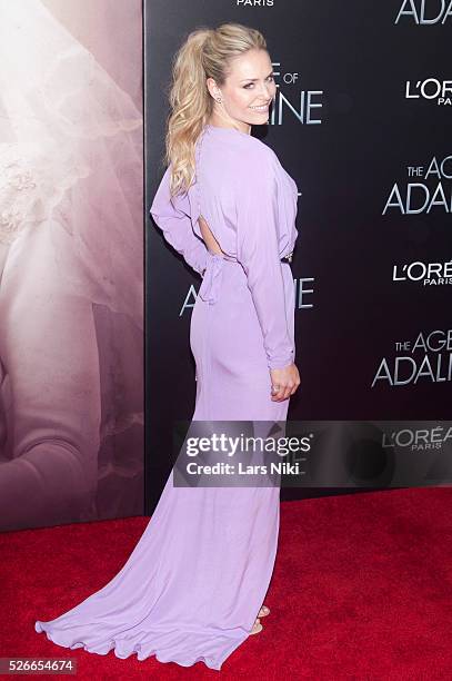 Lindsey Vonn attends "The Age of Adaline" New York Premiere at the AMC Loews Lincoln Square 13 theater in New York City. �� LAN