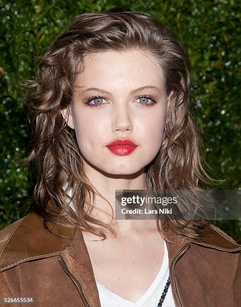 Lindsey Wixson attends the "Chanel Artists Dinner" during the 2015 Tribeca Film Festival at Balthazar in New York City. �� LAN