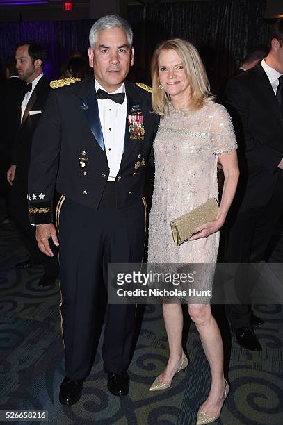 General John F. Campbell and journalist Martha Raddatz attend the Yahoo News/ABC News White House Correspondents' Dinner Pre-Party at Washington...