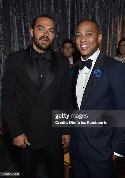 Jesse Williams and Don Lemon attend the Yahoo News/ABC News White House Correspondents' Dinner Pre-Party at Washington Hilton on April 30, 2016 in...