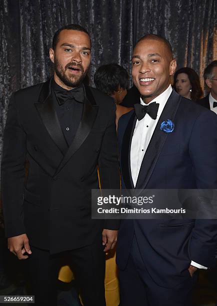 Jesse Williams and Don Lemon attend the Yahoo News/ABC News White House Correspondents' Dinner Pre-Party at Washington Hilton on April 30, 2016 in...