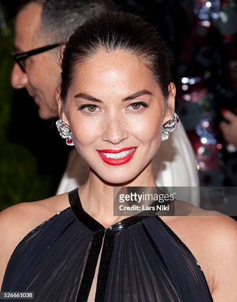 Olivia Munn attends "China: Through the Looking Glass" 2015 Costume Institute Benefit Gala - red carpet arrivals at the Metropolitan Museum of Art in...