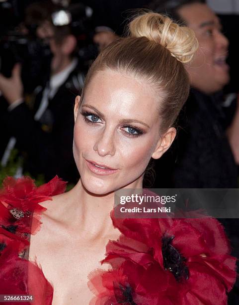 Poppy Delevingne attends "China: Through the Looking Glass" 2015 Costume Institute Benefit Gala - red carpet arrivals at the Metropolitan Museum of...