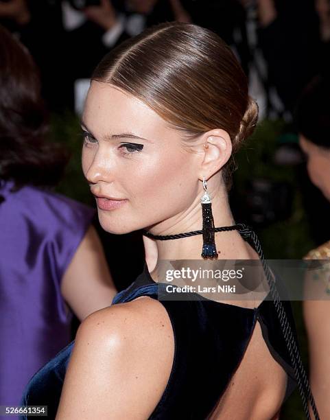 Behati Prinsloo attends "China: Through the Looking Glass" 2015 Costume Institute Benefit Gala - red carpet arrivals at the Metropolitan Museum of...