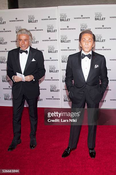 Valentino Garavani and Giancarlo Giammetti attend the "New York City Ballet 2015 Spring Gala" at the David H Koch Theater in New York City. �� LAN