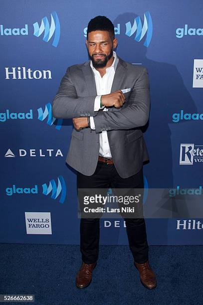 Darren Young attends the "26th Annual GLAAD Media Awards" at the Waldorf Astoria in New York City. �� LAN