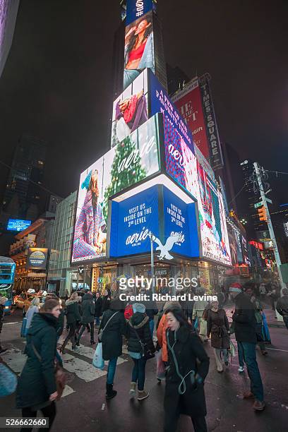 An American Eagle Outfitters store in Times Square in New York on Tuesday, November 2, 2014. American Eagle Outfitters reported an increase of 4% in...