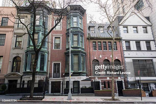 Row of townhouses in the Upper East Side neighborhood of New York on Saturday, January 16, 2016.