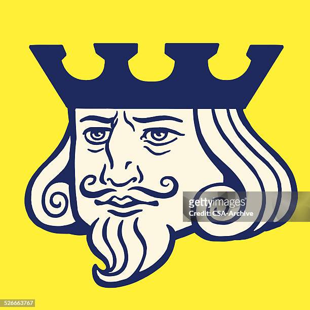 porträt von einem king-size-bett - king royal person stock-grafiken, -clipart, -cartoons und -symbole