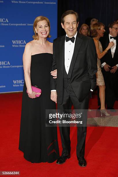 Personality Chris Wallace, right, and Lorraine Martin Smothers arrive for the White House Correspondents' Association dinner in Washington, D.C.,...