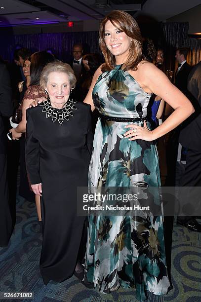 Madeleine Albright and Michelle Collins attend the Yahoo News/ABC News White House Correspondents' Dinner Pre-Party at Washington Hilton on April 30,...