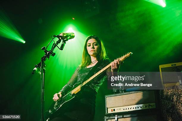Laura-Mary Carter of Blood Red Shoes performs at Beckett University during Live At Leeds on April 30, 2016 in Leeds, England.