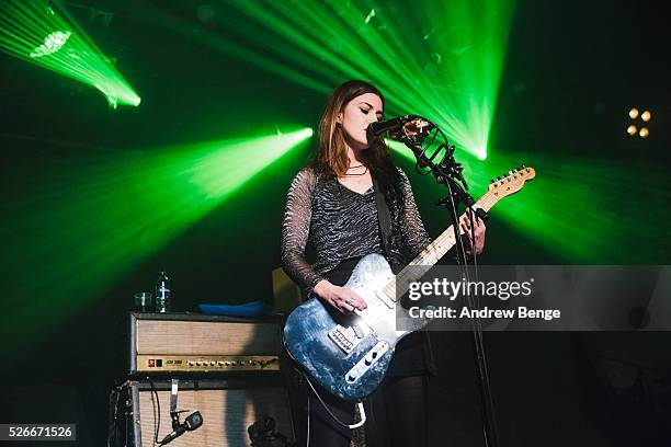 Laura-Mary Carter of Blood Red Shoes performs at Beckett University during Live At Leeds on April 30, 2016 in Leeds, England.