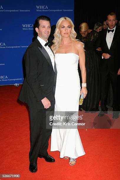 Donald Trump Jr. And Vanessa Trump attend the 102nd White House Correspondents' Association Dinner on April 30, 2016 in Washington, DC.