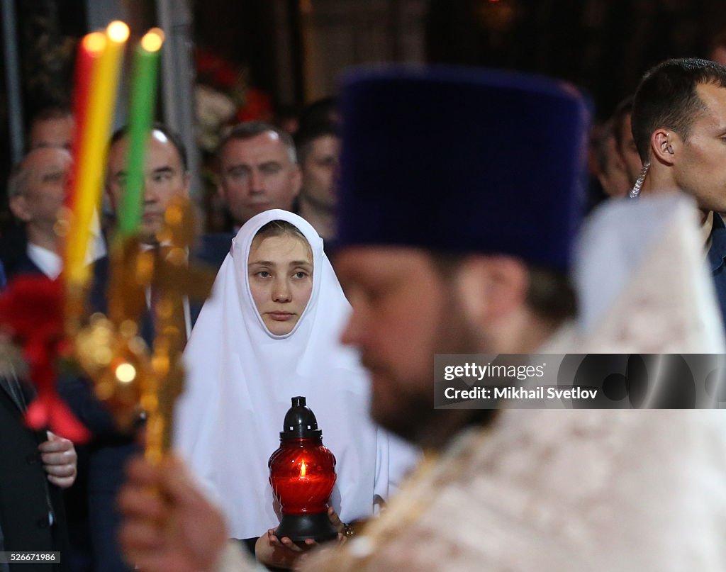 Orthodox Easter Service in Moscow