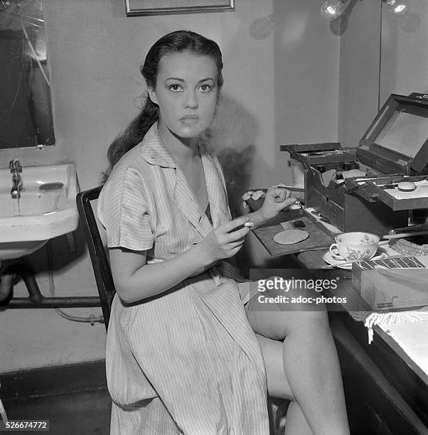 Jeanne Moreau , French actress and singer. In 1958.