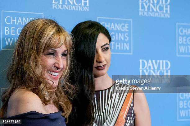 Producer Joanna Plafsky and Golnaz Jamsheed 'An Amazing Night Of Comedy: A David Lynch Foundation Benefit For Veterans With PTSD' at New York City...