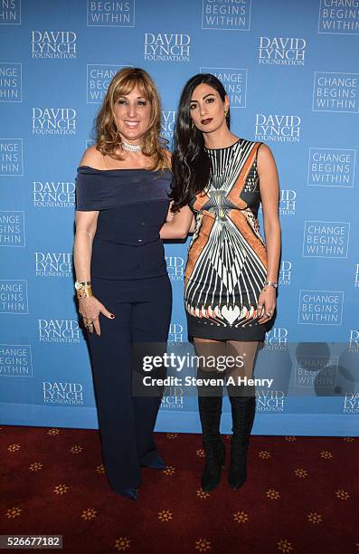 Producer Joanna Plafsky and Golnaz Jamsheed 'An Amazing Night Of Comedy: A David Lynch Foundation Benefit For Veterans With PTSD' at New York City...