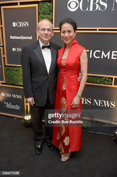 David Leebron and Yi Ping Son attend the tlantic Media's 2016 White House Correspondents' Association Pre-Dinner Reception at Washington Hilton on...