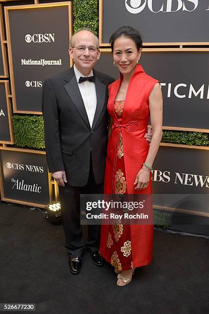 David Leebron and Yi Ping Son attend the tlantic Media's 2016 White House Correspondents' Association Pre-Dinner Reception at Washington Hilton on...