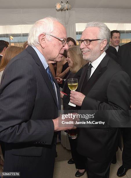 Senator Bernie Sanders and journalist Wolf Blitzer attend the Atlantic Media's 2016 White House Correspondents' Association Pre-Dinner Reception at...