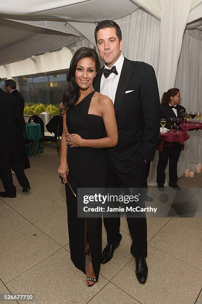 Liz Cho and Josh Elliott attend the Atlantic Media's 2016 White House Correspondents' Association Pre-Dinner Reception at Washington Hilton on April...